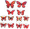 TOYANDONA 120 Stk 3d-schmetterling Sommeraufkleber Wandtattoo Wohnzimmer Libelle-wand- Schmetterling Fensteraufkleber Schmetterling Feenhafte Wandaufkleber -aufkleber Pvc
