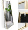 Rechteckiger großer Ganzkörper Standspiegel 80x180cm, eingefasst im edlen goldenen Aluminium Rahmen - kristallklare Spiegelung mit High-Definition-Glas - für Schlafzimmer, Bad, Flur, Wohnzimmer