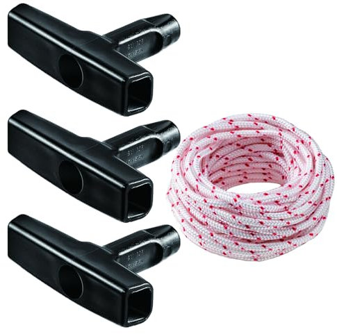 BPTZYLN 10 Meters 3.5mm Lawnmower Pull Cord Set Recoil Pull Cord String Pull Cords with 3 Pull Cord Handles for Tools Craftsman Chainsaw Lawn Mower Trimmer Use Saw Pull Cord