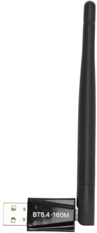USB Bluetooth 5.4 Adapter mit Großer Reichweite für Desktop PC, USB Bluetooth Dongle, 160 M, Kabellose Übertragung für Maus, Tastatur, Kopfhörer, Lautsprecher, Drehbares