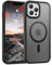 Onestyle Magnetic iPhone 13 pro hülle (MagSafe Compatible) (12ft Military Grade Drop Protection) Slim Translucent Frosted Shockproof Phone hülle, Schwarz