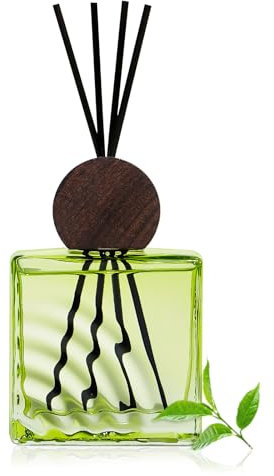 200 ml - White Tea Room Fragrance Diffuser with 8 Sticks, Home Fragrance Reed Diffuser for Bedroom, Office, Bathroom