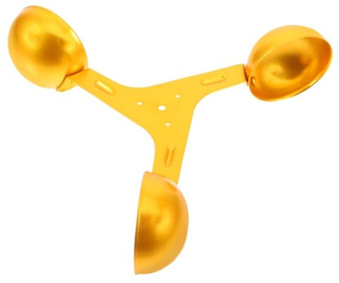 TOYANDONA Sensor De Anemómetro Veleta Paletas Digital Viento Copa De Anemómetro De Repuesto Copa De Anemómetro De Metal Sensor De Taza De Flujo De Aire Yellow Aleación De Aluminio