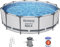 56418 Steel Pro MAX - Set piscina con pompa filtro, Ø 366 x 100 cm, colore: Grigio chiaro