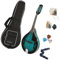 Uqezagpa Instrumento musical de mandolina acústica, 8 cuerdas, cuerpo de tilo, mandolina ajustable, instrumento de cuerda