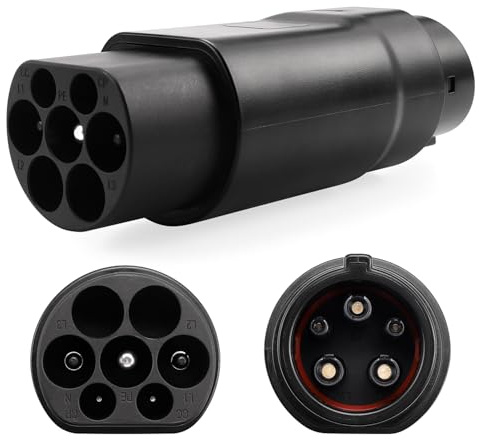 Erato Elektrofahrzeug Ladeadapter Typ 2 IEC 62196 auf Typ 1 SAE J1772 32A | EV-Adapter Ladeadapter für Elektroautos AC 110V-250V Wechselstrom Auto