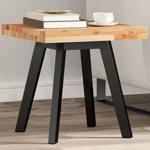 HETFTJN Tischplatte 40x40cm Akazie Massivholz 4cm stark Modernes Design Robuste & Langlebige Schreibtischplatte für Küche Wohnzimmer Esszimmer Balkon