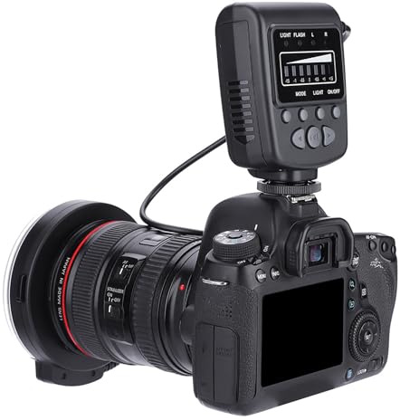 Generic FC-100 Innovative LED Ring Flash Camera Light Kit with LCD Controller, 8 Ring Adapters for Professional Photographers