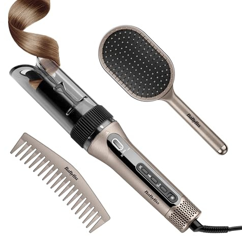 BaByliss Style Secret Air lockenstab automatisch, 25mm lockenstyler | kein Hitzeschaden, lockenstab mit sanfter Wärme & Luftstrom, 48 Einstellungen, Abschaltautomatik, Alle Haarlängen, C6686E