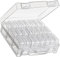 Diamond Painting Aufbewahrungsbox, Diamond Painting Zubehör Boxen, 24 Gitter Transparent Diamond Painting Aufbewahrung Box Diamant Painting Perlen Aufbewahrungsbox mit Stickers für Steine (1 Stück)