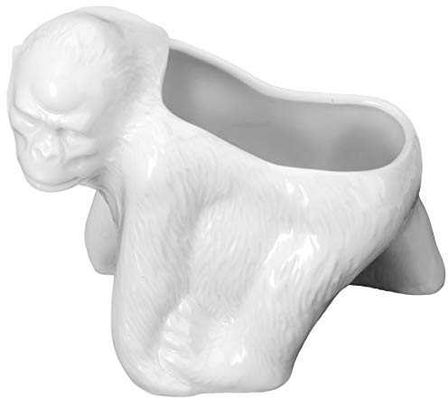 1 Pc Pot De Fleurs En Céramique Contenants De Fausses Plantes Jardinière De Plantation Succulente Jardinières Pour Plantes D'intérieur Cache-pot En Porcelaine Bureau Animal Blanche