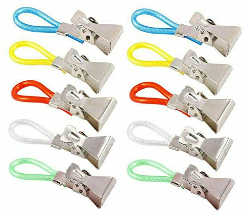 ryson 10 Pcs Towel Hanging Clips Hooks Dish Cloth Tea Hand Hangers Kitchen Cafe
