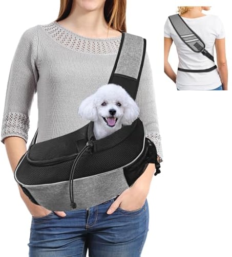 Gloppie Hunde Tragetuch Hund Tragetaschen Katzen Outdoor-Reisetasche mit verstellbarem Schultergurt und Sicherheitshaken für kleine Hunde und Katzen, Hundetragetasche für Haustiere innerhalb von 5kg