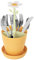 VIGAR - Escurreplatos - 4 Compartimentos - 30 x 30 x 35 - Flower Power - Utensilio de Cocina y Escurridor de Vajilla - Bioplásticos de Arroz - Naranja