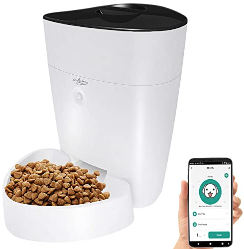infactory Futterautomat: Smarter Futterspender für Hunde & Katzen mit WLAN und App, 4 l (Katzenfutterautomat, automatischer Futterspender, Home)