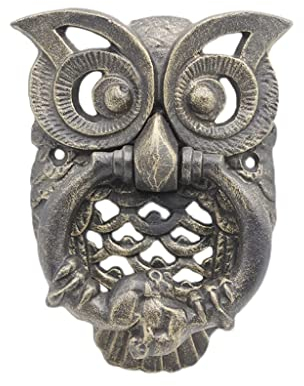 YANYUESHOP Door Knocker， Antique Rustic Decoration Door Knocker, Wrought Iron Pull Gate Handle for Front Door Garden Patio, Outdoor Garage