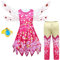 Amycute Faschingskostüme Party Kostüm mit Flügel und Hose für Mädchen, Karneval Party Outfits Cosplay für Mädchen, Verkleidung Costume mit Flügel