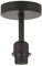 Traditional Matt Jet Black Ceiling Light Fitting for Industrial Style Light Bulbs | 12cm x 17cm | Suitable for Lamp Shades with E27 Lamp Holder by Happy Homewares