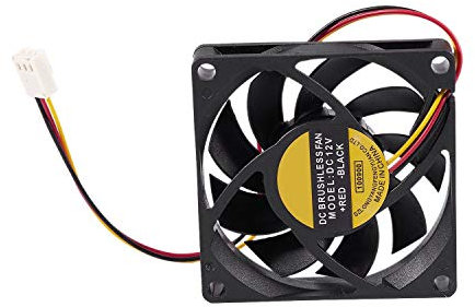 Bumdenuu 70 x 70 mm, 12 V, 3 - Ventilateur de refroidissement sans brosse CPU Boîtier d'ordinateur PC Noir