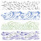 Waves Markenschablone, 12,7 x 12,7 cm – Meer Ozean, nautische Meeresküste, Riff, Bordüre, Vorlage zum Malen
