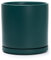 D'vine Dev 8 Inch Ceramic Planter Pot with Drainage Hole and Saucer, Indoor Cylinder Round Planter Pot, Teal, 94-O-D-9