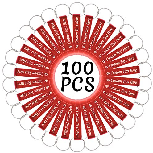 100 Pezzi Personalizzato Apribottiglie Portachiavi Bulk Apri Bottiglia di Birra Personalizzato con Logo Testo Inciso Apribottiglie di Nozze Favori-Rosso