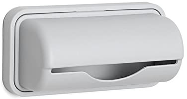 Haloppe Plastic Bag Dispenser Large Opening Household Dorm Rubbish Bag Dispenser Container Convenient Grey