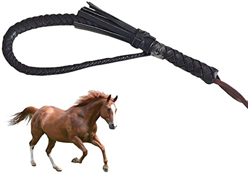 Haowul Mucca Fatta a Mano in Pelle di Cuoio Bullwhips, Fruste Equitazione, Colture Equestri a Cavallo Frusta Accessori