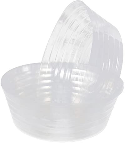 Alipis 6pièces Plateau Transparent pour Pot De Fleurs Lot de Soucoupes Rondes Résistantes pour Intérieur Et Extérieur Les Débordements Eau Et Stains