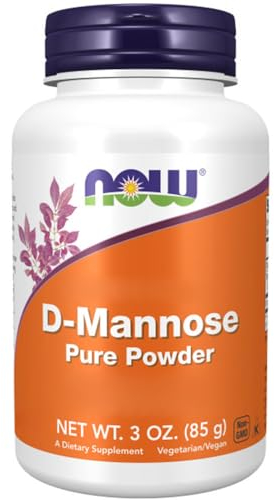 Now Foods, D-Mannose, 85g Poudre végétalienne, Testé en Laboratoire, Sans Gluten, Végétarien, Sans Soja, Sans OGM