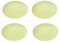 HACLEN Juego de 4 platos de picnic de plástico, irrompibles, reutilizables, platos de plástico para ensalada, pasta, fiesta, oficina en casa, color verde