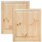 Kassettentür Schranktür Holz RUSTIKAL | 69 x 59,4 cm 2-er Pack Set | unbehandelte Holztür aus Kiefernholz im Kolonialstil und Markflecken als Raumteiler Schiebetür für Regale, Schränke, Möbel
