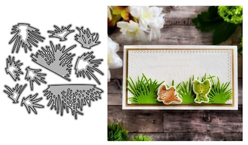 Sredwtk Gras Stanzschablonen DIY Cutting Dies Geburtstag Weihnachten Papierbasteln Schablonen für Scrapbooking, Fotoalbum, Karte, Papier Dekoration, Geschenk