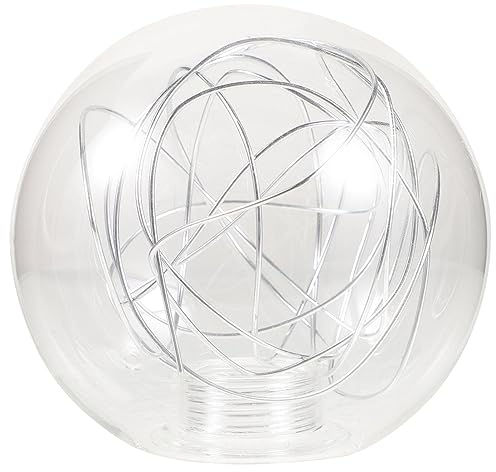 Veemoon Clear Glass Globe Replacement Shades G9 80mm Ball Lamp Shade Small Light Bulb Globe Shade Light Bulb Guard Covers for Chandelier Pendant Lamp Ceiling Wall Sconce Silver