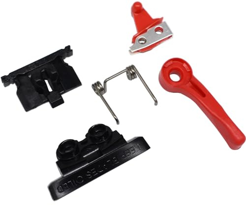 Professionelles DIY-Zubehör für Haarschneidemaschinen, Reparaturteile, Einstellhebel, Verriegelungsplatte, Schalterknopf, Federspannung, Nockenstößel, kompatibel mit Wahl Magic Clip 8148 8591 (Rot)