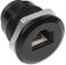 QIANRENON RJ12 Gewinde Befestigung Montage Telefonbuchse Adapter CAT3 RJ12 6P6C Buchse auf Buchse Eingebettet Montage Anschluss, für Sprachkommunikation Telefon Modem