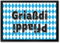 Griaßdi Pfiaddi Fußmatte in 35x50 cm mit bayrischer Flagge Hallo und Tschüss Türmatte für Bayern und Menschen die die bayrische Sprache lieben und auch sprechen