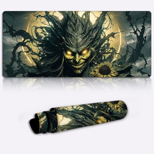 SIBREA Gaming-Mauspad, großes Mauspad, rutschfeste Laptop-Gaming-Schreibtischunterlage, wasserdichte für Gaming, Büro und Zuhause, das Monster 13,77 x 23,6 Zoll