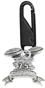 Arcillas de paloma de arcilla C4 fina peltre inglés en un broche negro, tiradores de cremallera desmontables para reparación de bolsas, colgante universal de hebilla de cabeza de cremallera para