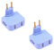 Pack 2 Landrón-Enchufe Extra Plano con Cabezal Giratorio 180º - 2 Puertos de Carga USB y 2 Enchufes Convencionales válidos para Toma Europea y Americana - Ideal para Espacios reducidos