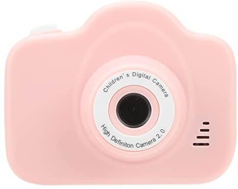 Camcorder-Spielzeug, Digitalkamera für, 2000 W HD, 2,0-Zoll-Bildschirm, 28 Fotoaufkleber für Kleinkinder (PINK)