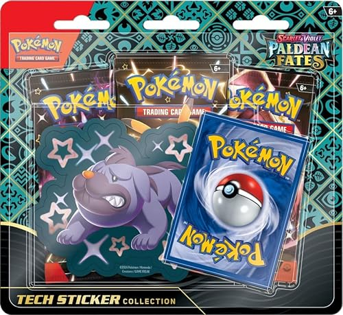 Pokemon Scarlet & Violet Paldean Fates Tech Sticker Collection | Shiny Maschiff