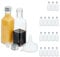 Relaxdays Mini Bouteilles en Verre, Lot de 20, Petites fioles à remplir, 100 ML, Bouchon à vis, Transparent/argenté