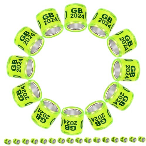DOITOOL 100st Taube Fußkettchen Papageienbeinring Vogel-Clip-Marker Aluminium-taubenringe Taubenbänder 2024 Taube Beinringe Xuanfeng Aluminium-Kunststoff Geflügel