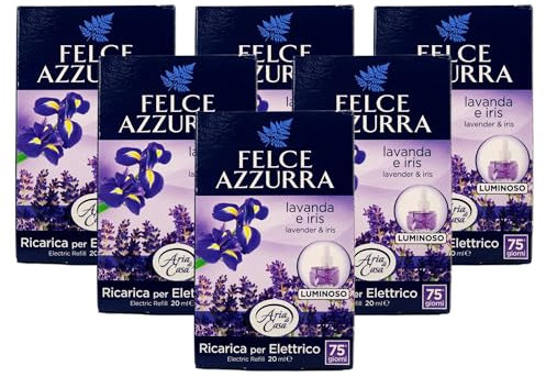 Felce Azzurra - Aria Di Casa, Ricarica Per Diffusore Elettrico, LAVANDA & IRIS 20ml (6 Unità)