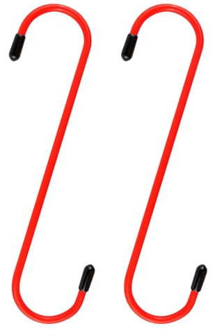 2 Pezzi Gancio Cilindro Freno per l'asse di Riparazione,Pastiglie dei Freni,Frenata,Ganci per Pinza Freno con Punta in Gomma,Gadget Auto per la Maggior Parte dell'SUV Auto (Rosso)