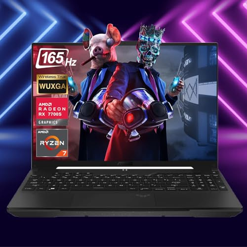 ASUS TUF Ryzen 7 Ultimate Gaming Laptop da 16, FHD+ 165Hz, AMD Ryzen 7 7735HS (Beats Intel i7-13700H), AMD Radeon RX 7700S (Beats GeForce RTX 4060), RAM DDR5 da 64 GB, SSD da 4 TB, RGB
