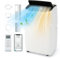 RELAX4LIFE Climatiseur Mobile Silencieux 6 en 1, Climatiseur Portable, Refroidisseur, Ventilateur, Déshumidificateur, Chauffage, Auto, Mode Nuit, Clim Mobile, Faible Conso, Évacuation, Wifi, 42m²