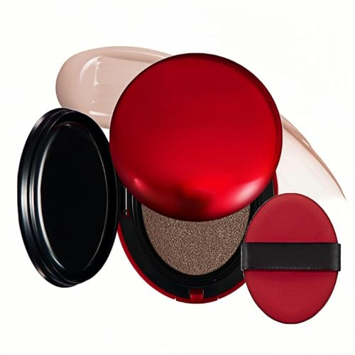 Red Cushion Foundation, Skin Cushion Foundation, No.1 Choice for skin, Long-Lasting, Lightweight, Buildable Coverage, Semi-Matte Finish, for All Skin Types (25N)