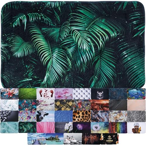 Sanilo Badteppich, viele schöne Badematten zur Auswahl, Badvorleger sehr weich und rutschfest, waschbar und schnelltrocknend (Palmdream, 70 x 110 cm)